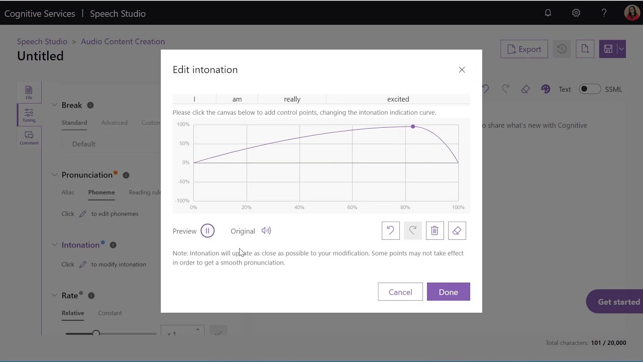 Azure Cognitive Services - Neural Speech Creation using Speech Studio