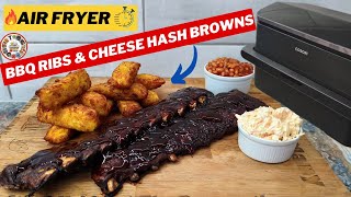 Air Fryer Ribs And Cheesy Hash Browns You Have To Try!