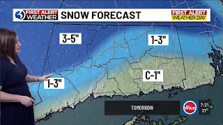 FORECAST: Tuesday is a First Alert Weather Day for potential measurable snowfall