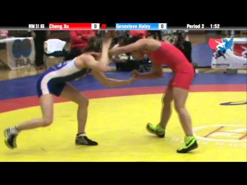 51 KG SF - Cheng Xu (CHN) vs. Genevieve Haley (CAN)