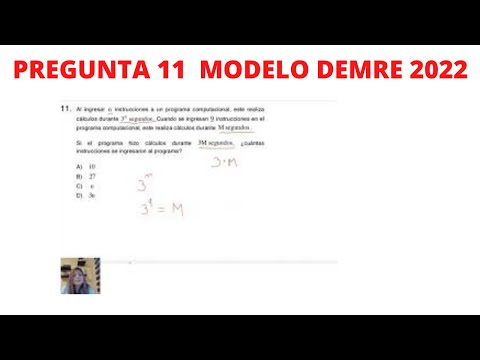 Resolución Modelo PDT Matemática DEMRE, Admisión 2022 (PREGUNTA 11)
