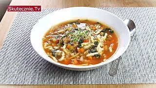 Włoska zupa pomidorowa z marchewką, porem i makaronem :: Skutecznie.Tv