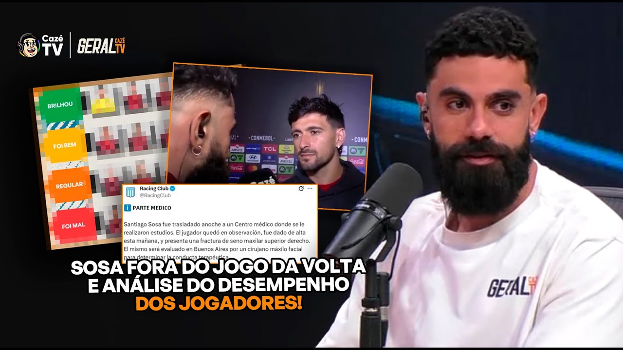 BOLETIM MÉDICO DO RACING E TIER LIST DO FLAMENGO NO PRIMEIRO JOGO DA SEMIFINAL | GERAL CAZÉ TV