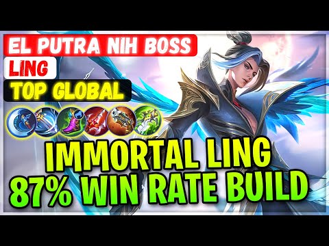 Unkillable Ling 87% Win Rate Build [ Top Global Ling ] EL Putra Nih Boss - Mobile Legends Gameplay