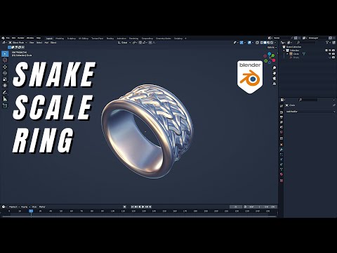 Blender Jewelry Design | Modeling a Snake Scale Ring! [Tutorial]