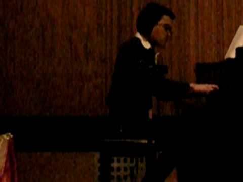 Mark records piano for The Modlins' album #3