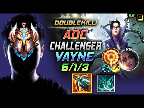 Challenger Vayne ADC vs Samira - 천상계 원딜 베인 템트리 룬 크라켄 집공 - LOL KR 11.9