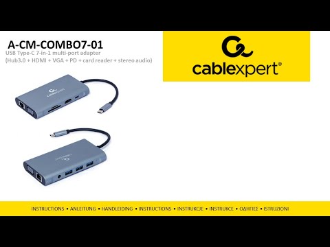 Gembird A-CM-COMBO7-01 Type-C Hub Gembird A-CM-COMBO7-01 Type-C Hub
