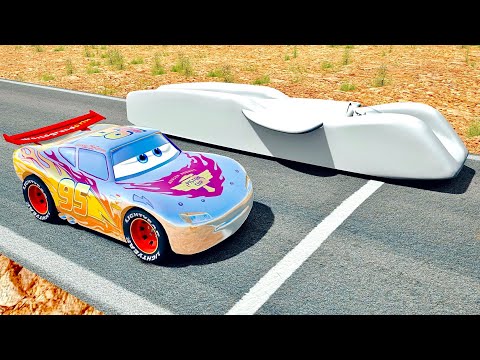 Lightning McQueen Silver Edition vs Mercedes T80 Monster at 24 KM Drag Race