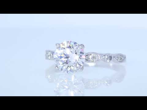 $3995 2.19CTW Colorless Round Brilliant Lab-Grown Diamond Engagement Ring IGI Cert LCRings.com