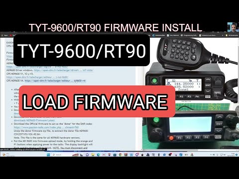 TYT MD-9600 /RT90 INSTALL FIRMWARE FULL PROCESS