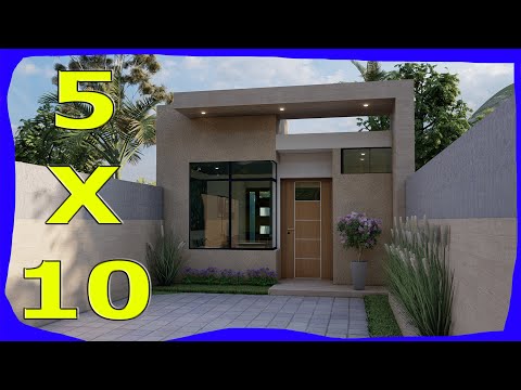 PLANO de CASA PEQUEÑA y ECONÓMICA 5x10 metros 1 Piso