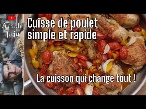 Chicken thighs with sunny little vegetables