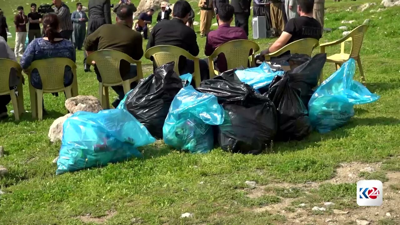 ڤیدیۆ | ئەشکەوتی جاسەنە و سەیرانگای گوندەکە پاکدەکرێنەوە