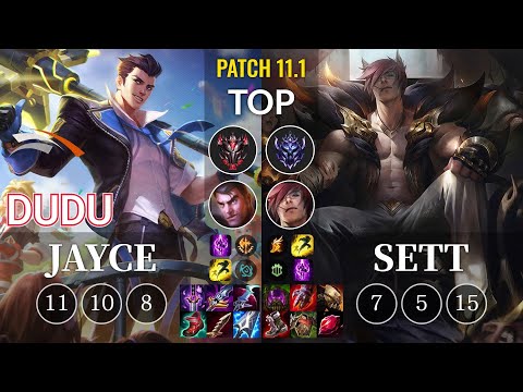 HLE DuDu Jayce vs Sett Top - KR Patch 11.1