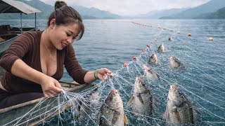 Download lagu Jaring Sepanjang 500m Melintasi Danau – Hari Memancing yang Luar Biasa dari Gadis Cantik mp3