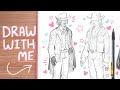 Draw With Me Western Fashion Outfits For My Cowboy Characters