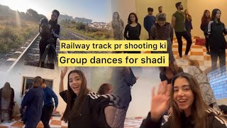 Shadi ki tayariyan | Group dances | Railway track shooting for short film | maimoona shah vlogs
