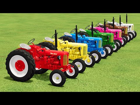 TRANSPORTING COLORED ZETOR 25K TRACTORS WITH MINI TRUCKS - Farming Simulator 22