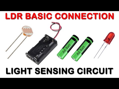 LDR Basic connection - Light sensing LED Light Simplest tutorial
