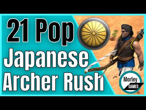 AOE2 Archer Rush Build Order | 21 pop Japanese AOE2 Archer Rush