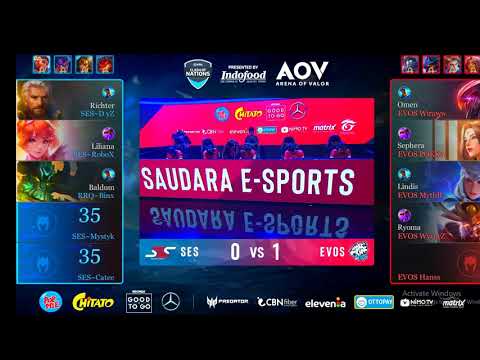 EVOS vs SES Match 2  ESL Clash of Nations - Arena of Valor Day 1