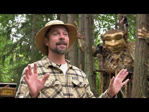 Thomas Dambo builds Jakob Two Trees in Issaquah
