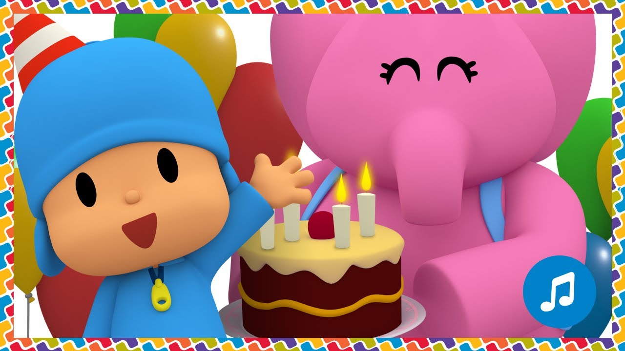 🎂 CANCIONES INFANTILES de POCOYÓ 🎂 - ¡Cumpleaños feliz! | Caricaturas y dibujos animados