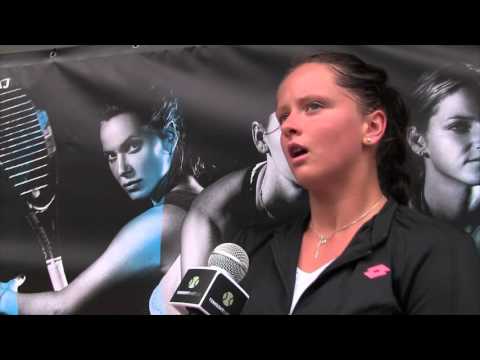 Viktória Kužmová hodnotí vítězné utkání na J&T Banka Prague Open 2016