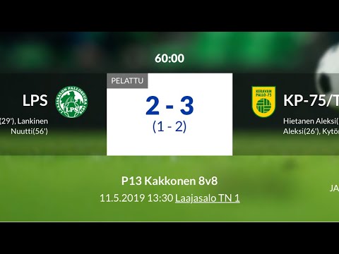 P13 Kakkonen 8v8: LPS - KP75/TuPS YJ 11.5.2019
