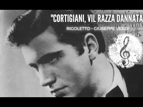 "Cortigiani, vil razza dannata" Rigoletto - Ettore Bastianini (Audio/Score 1080HD)