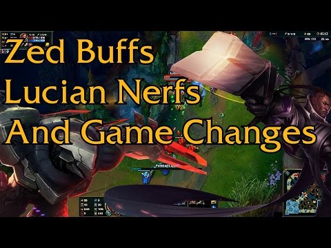 ZED BUFFS LUCIAN NERFS AND GAME CHANGES | PBE Gameplay