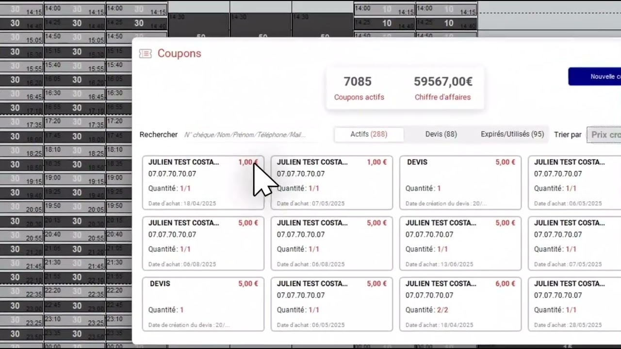 Commande de coupons - Étape 2