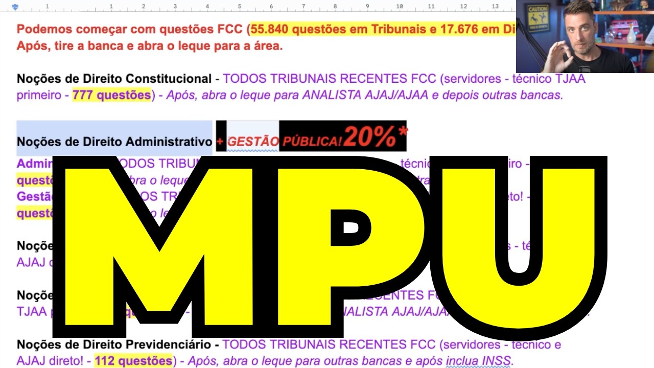 FOMOS ENGANADOS! | CONCURSO MPU DEVE SAIR SEMANA QUE VEM