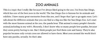zoo animals