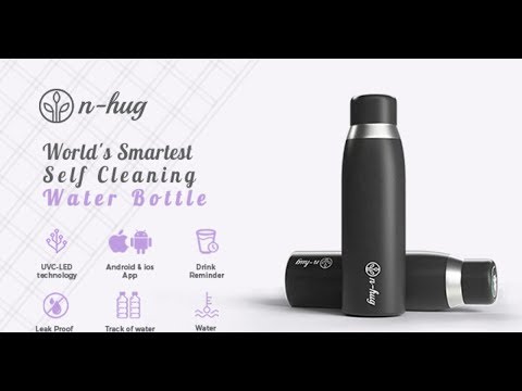 N-hug - World's smartest self cleaning water bottle Video