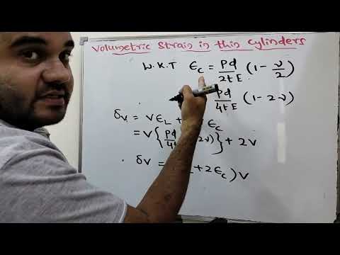 thin cylinders-Lec4-Derivation for volumetric strain-strength of materials-MOM-SOM