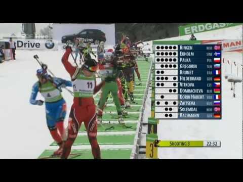 Biathlon Massenstart der Damen in Oslo 2012