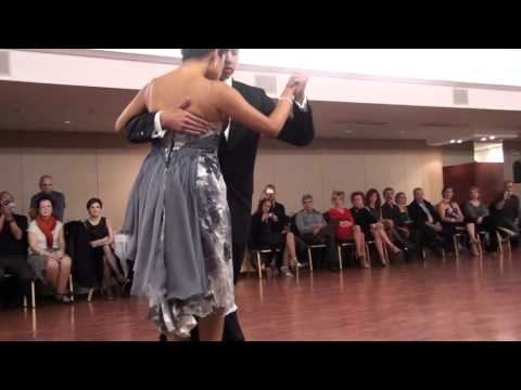  Maria Ines Bogado  and  Sebastian Jimenez  are  dancing  to  the  tango  "  Te Aconsejo Que Me Olvides  "
