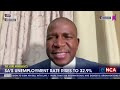 South Africa's unemployment rate rises to 32.9%.