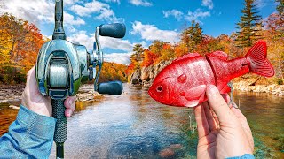 Fishing A FREEZING Cold River For BIG Bass – Insane Bites