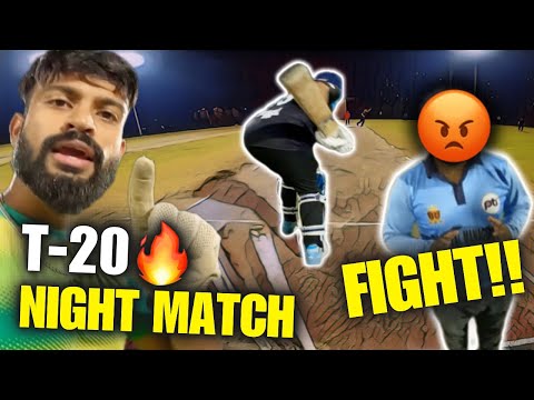MODERN DAY CRICKET 'FIGHT' on Field 😡 | OUT or NOT OUT ?🤔 | T20 Night Match Vlog | GoPro POV Keeping