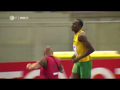 Cameraman running faster than Usain Bolt