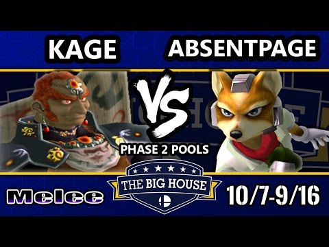 TBH6 SSBM - SNK | Kage VS AbsentPage - Smash Melee Pools
