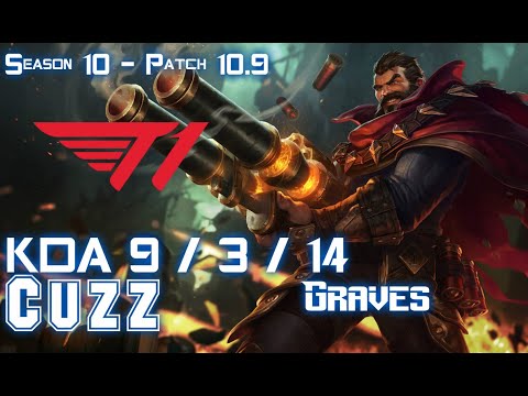 T1 Cuzz GRAVES vs SYLAS Jungle - Patch 10.9 KR Ranked