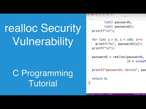 realloc Security Vulnerability | C Programming Tutorial