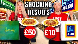 We Spent £10 on Food at Aldi & £50 at Harrods... The Results Shocked Us!