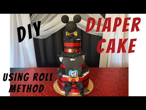 Diaper Cake Easy | How to make a diaper cake | DIY...