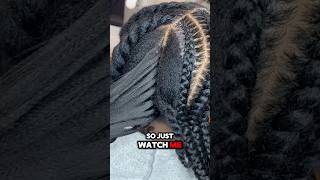 No pinky finger, No feed in stitch braids!