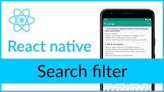 React native search filter on flatlist